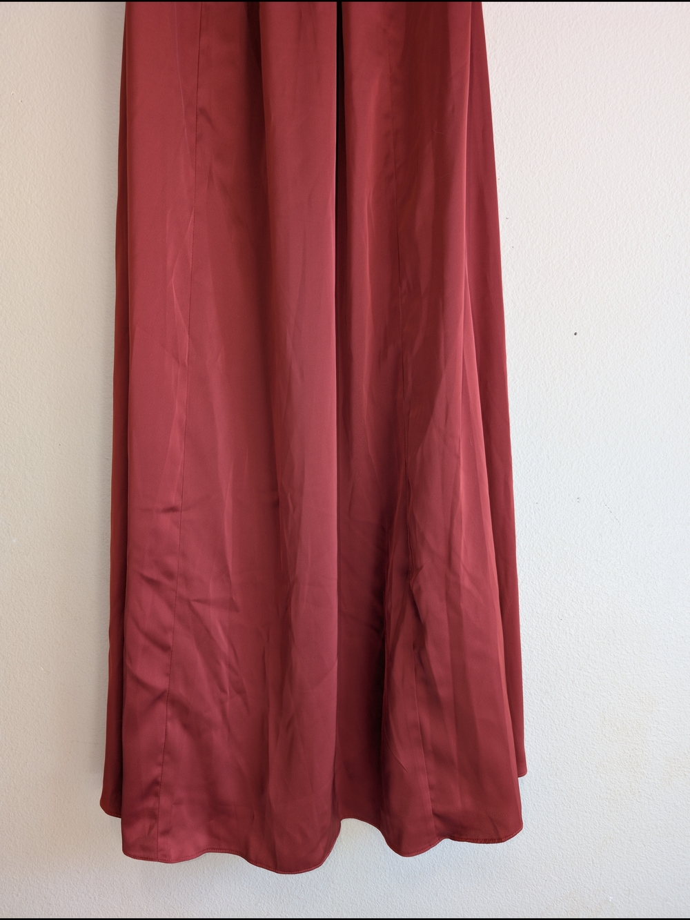 NWT Azazie Maternity Off-The-Shouler Stretch Satin Dress Size 6 - Picture 8 of 15